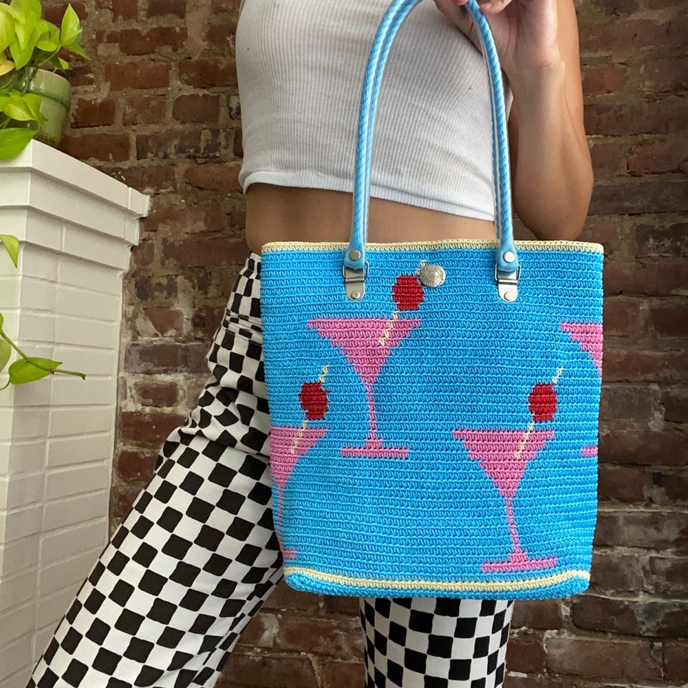 Skipping girl Martini tote